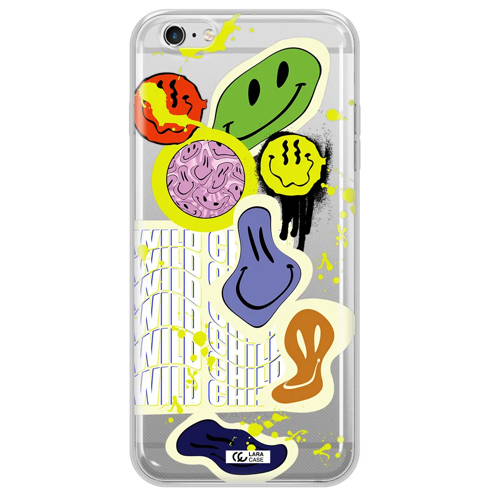 Colorful Emojis Apple iPhone 6S Clear TPU Case