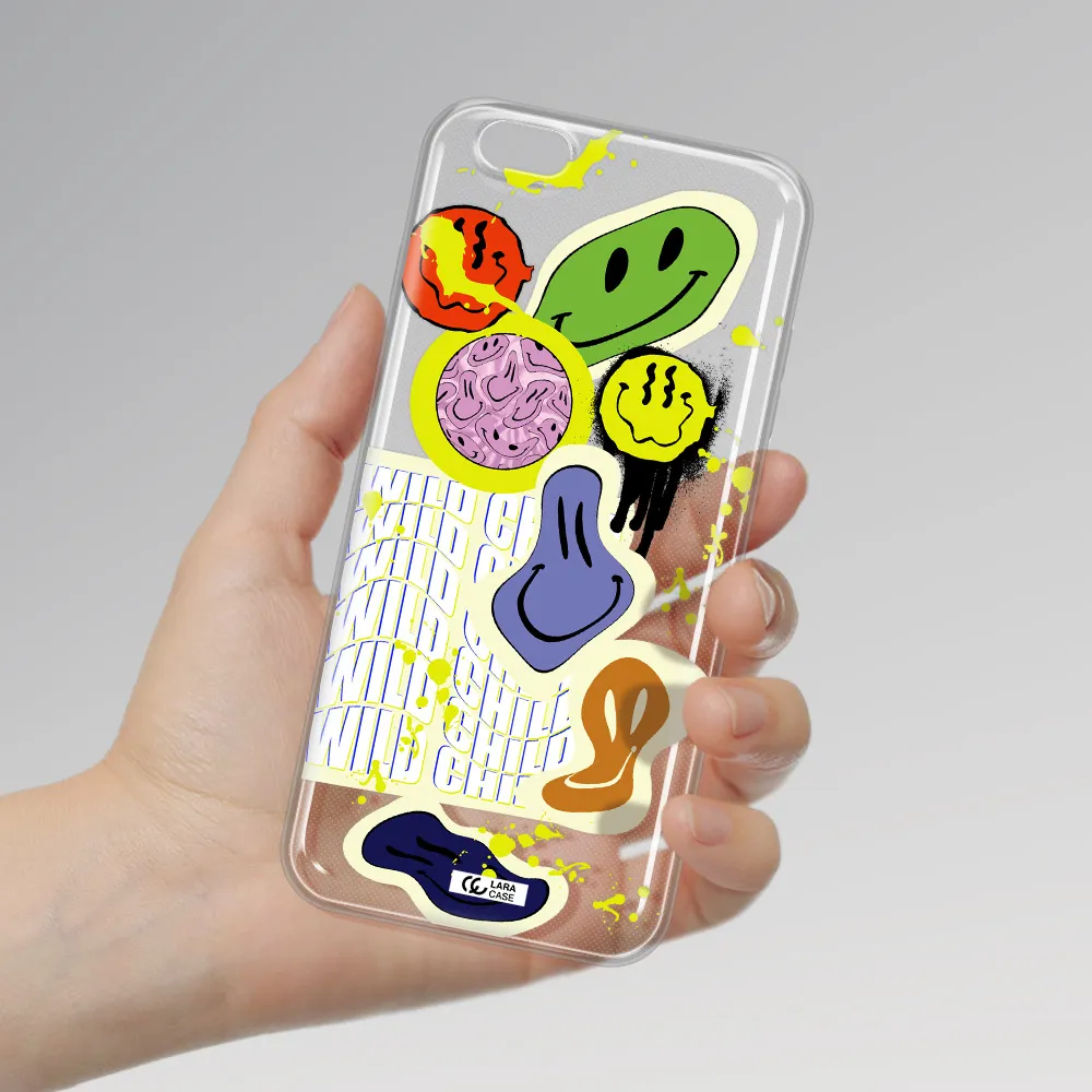 Colorful Emojis Apple iPhone 6S Clear TPU Case