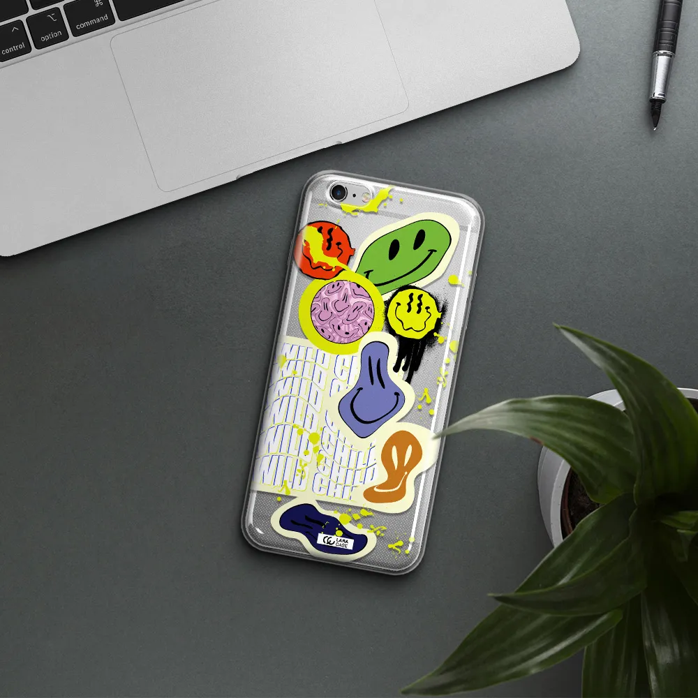 Colorful Emojis Apple iPhone 6S Clear TPU Case