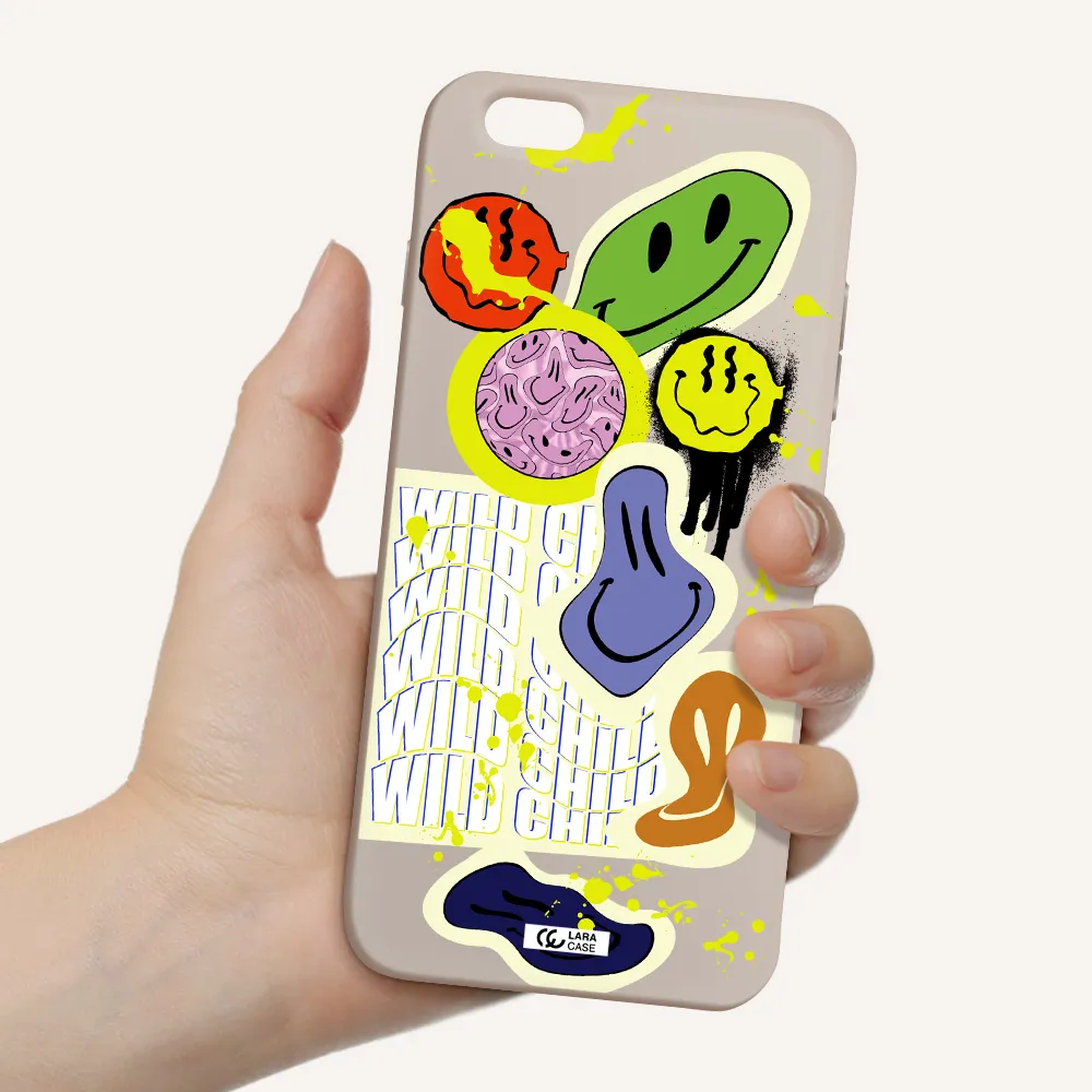 Colorful Emojis Apple iPhone 6S Silicone Stone Case