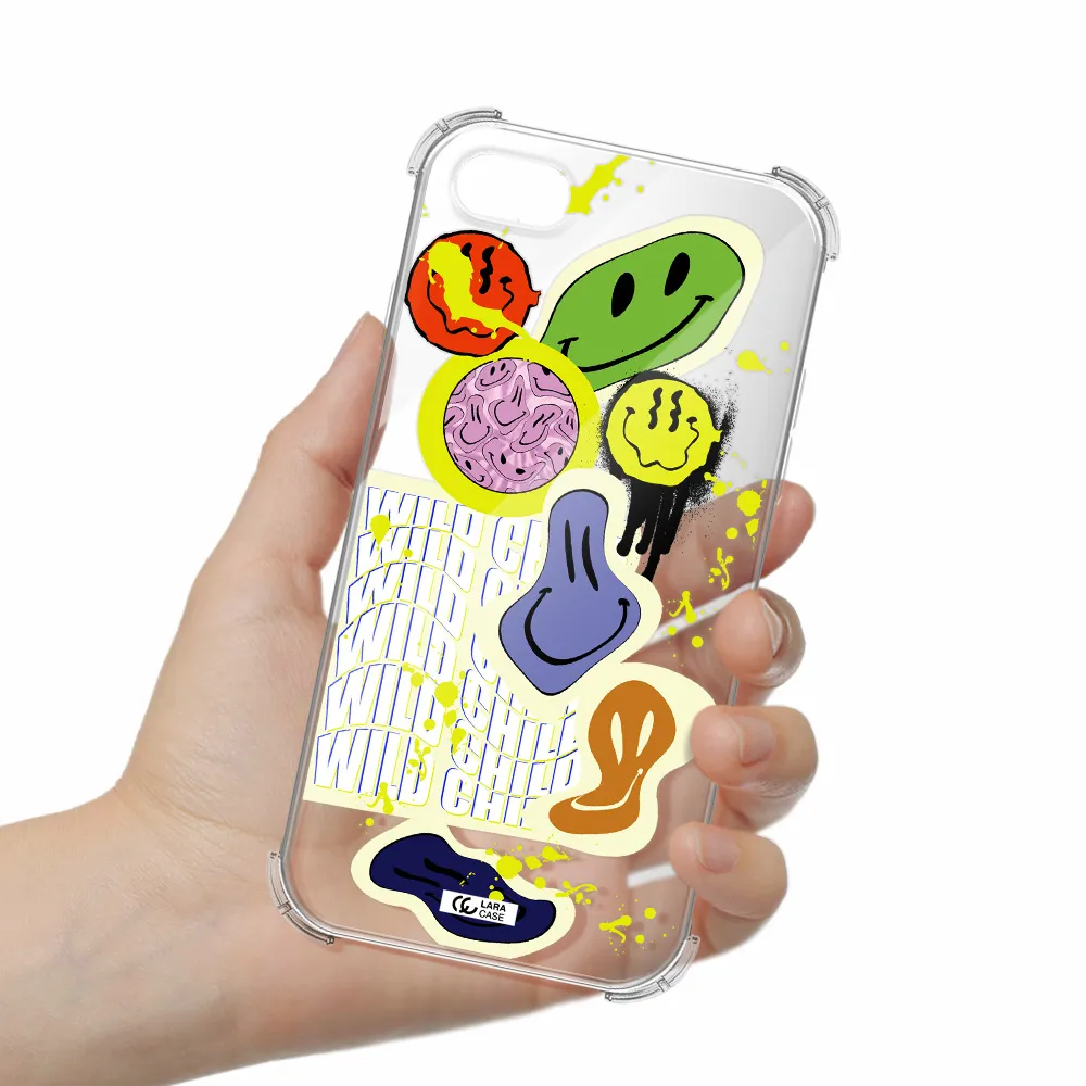 Colorful Emojis Apple iPhone 7 Clear PC Case