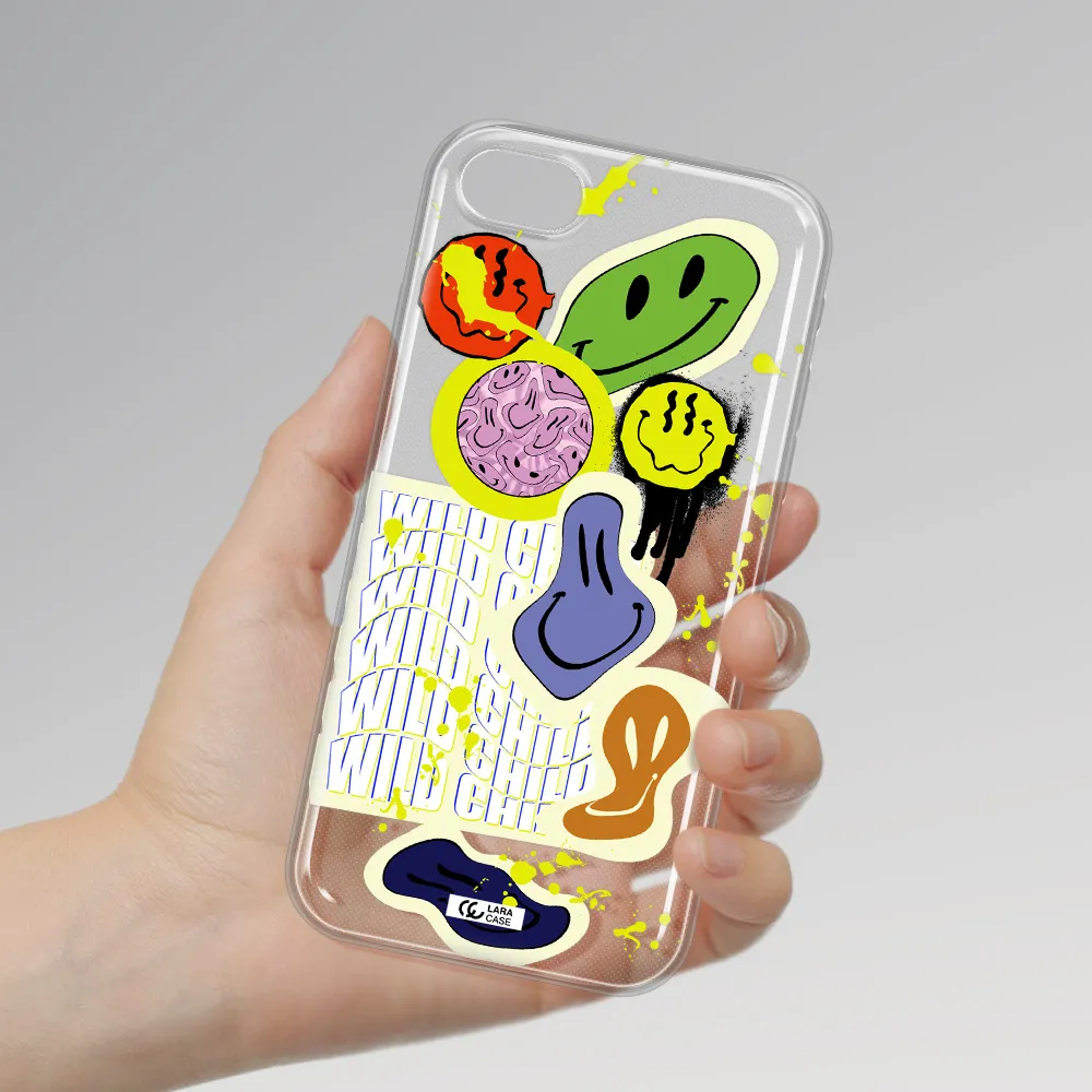 Colorful Emojis Apple Iphone Se 2020 Clear Tpu Case