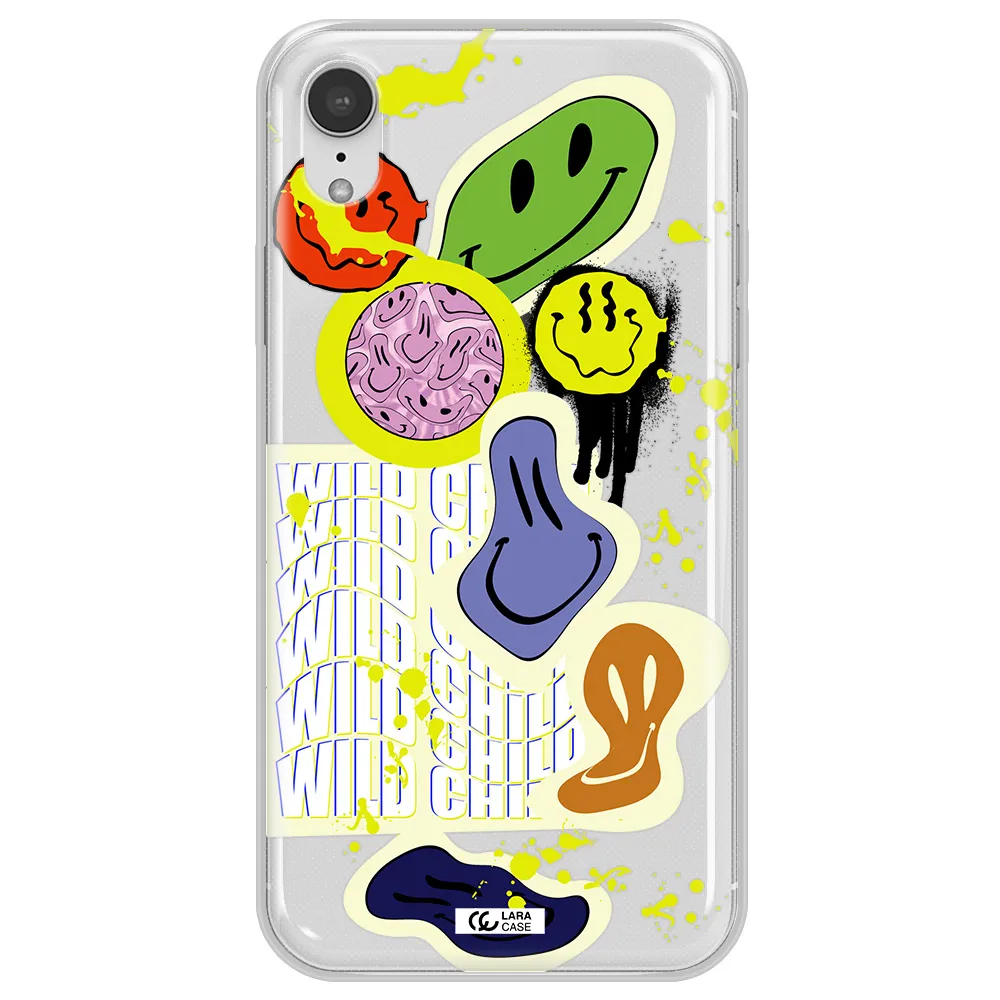 Colorful Emojis Apple iPhone XR Clear TPU Case