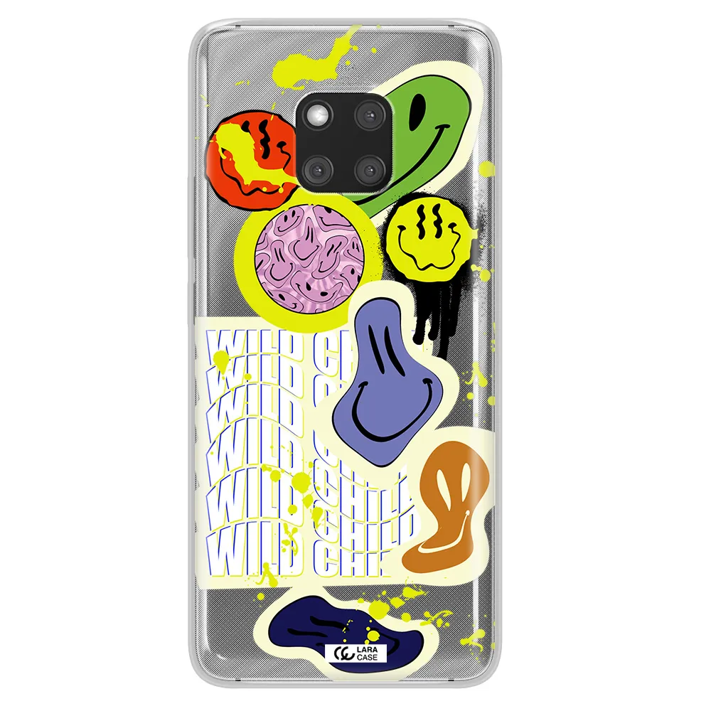 Colorful Emojis Huawei Mate 20 Pro Clear TPU Case