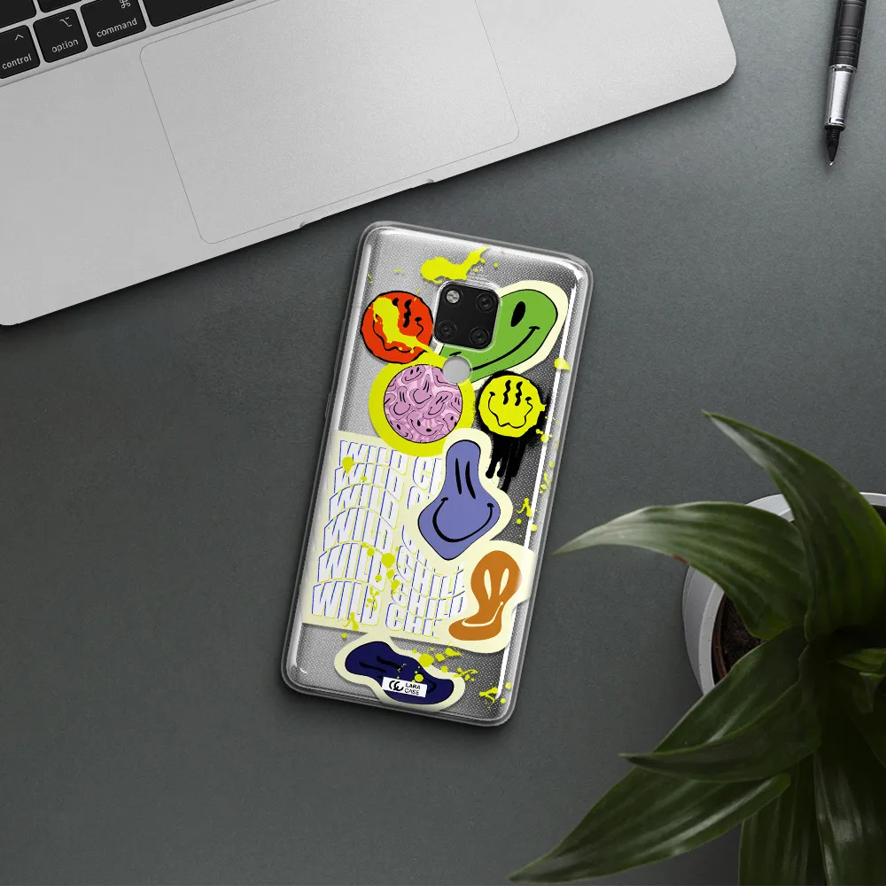 Colorful Emojis Huawei Mate 20X Clear TPU Case