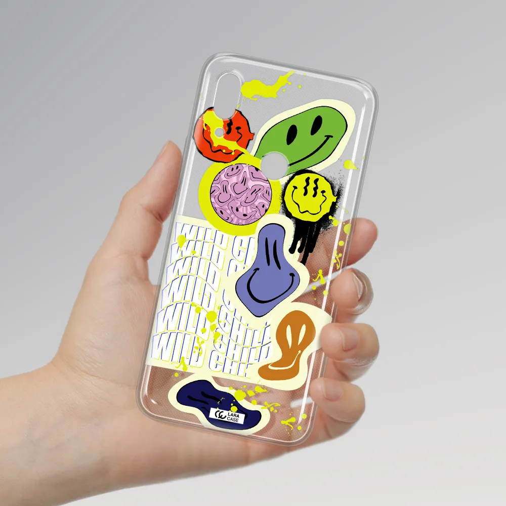Colorful Emojis Huawei P Smart Z Clear TPU Case