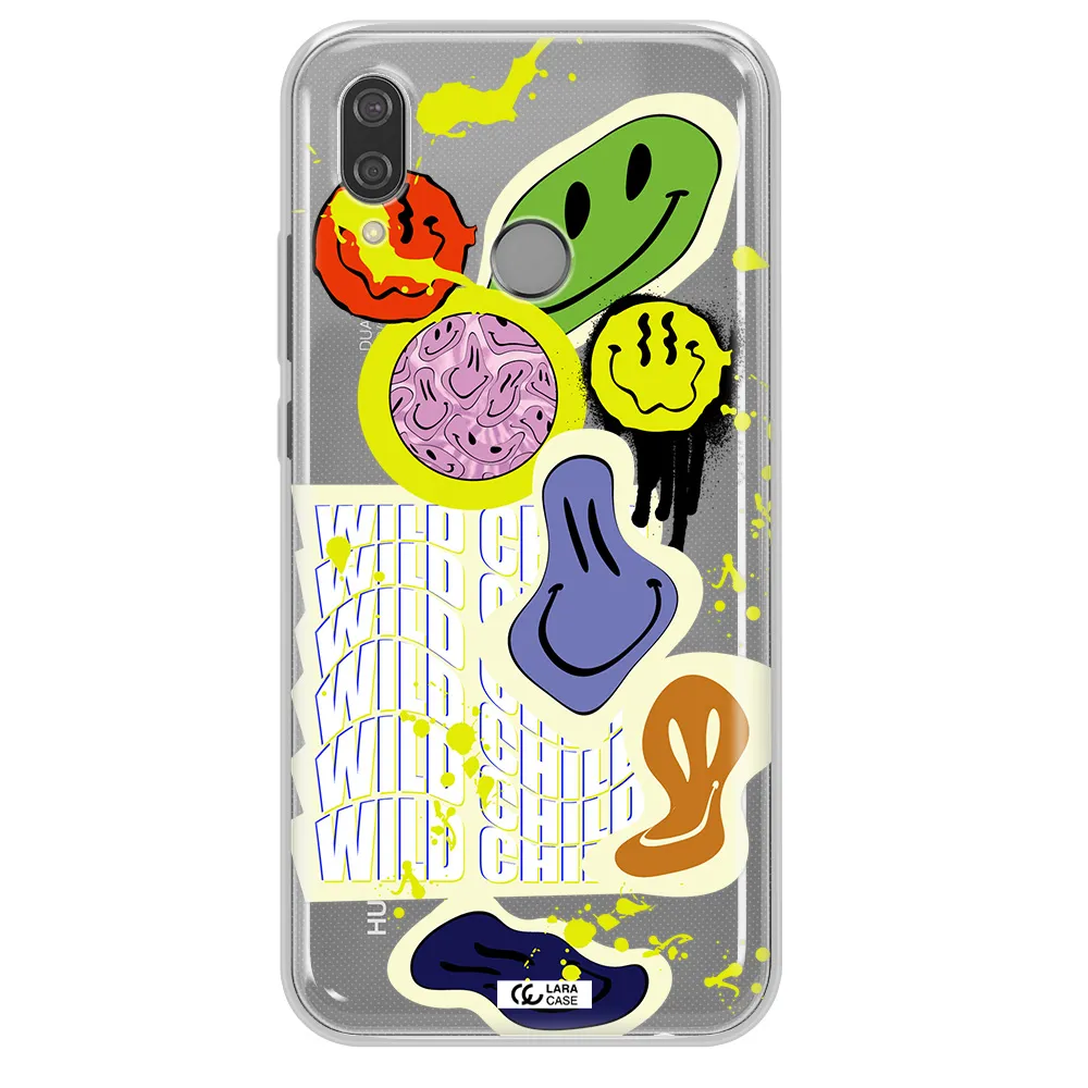 Colorful Emojis Huawei P20 Lite Clear TPU Case