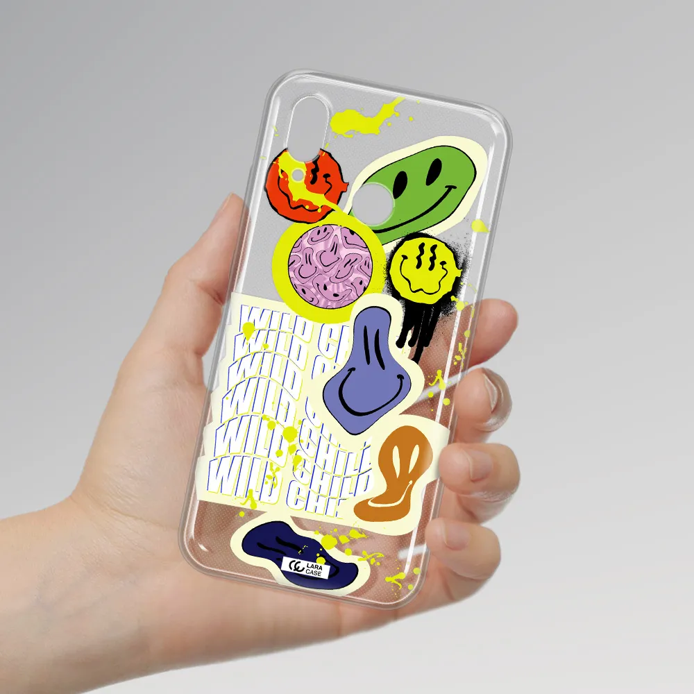 Colorful Emojis Huawei P20 Lite Clear TPU Case