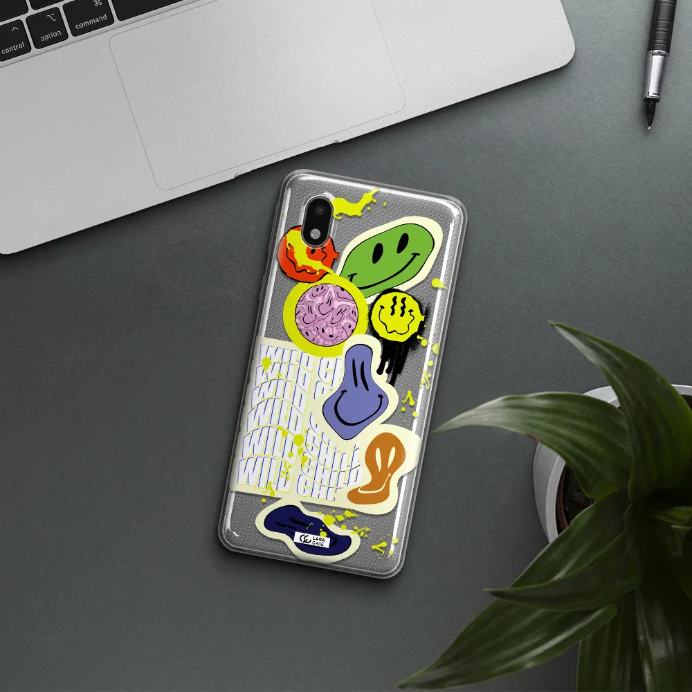 Colorful Emojis Samsung A01 Core Clear Tpu Case