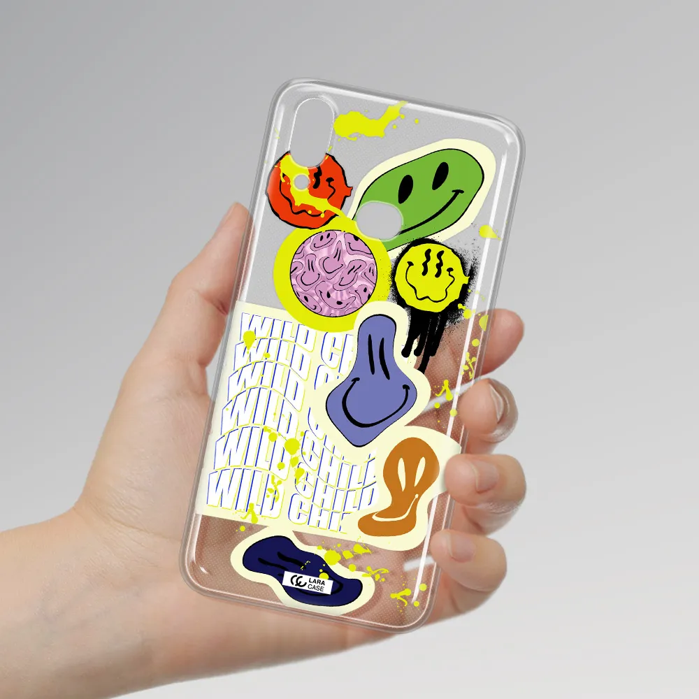 Colorful Emojis Samsung A10S Clear TPU Case