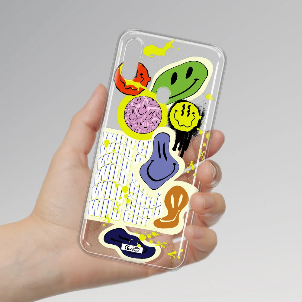 Colorful Emojis Samsung A11 Clear TPU Case