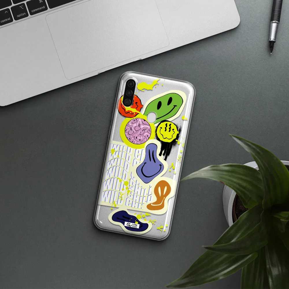 Colorful Emojis Samsung A11 Clear TPU Case