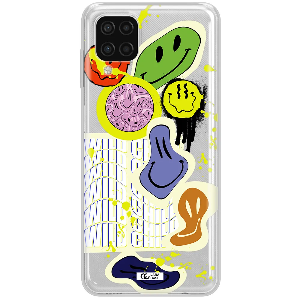 Colorful Emojis Samsung A12 4g Clear TPU Case