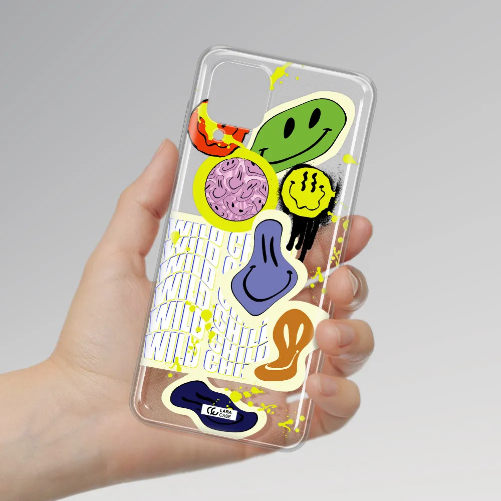 Colorful Emojis Samsung A12 4g Clear TPU Case