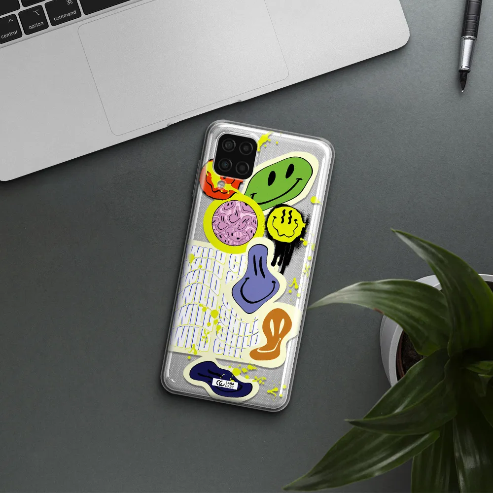 Colorful Emojis Samsung A12 4g Clear TPU Case