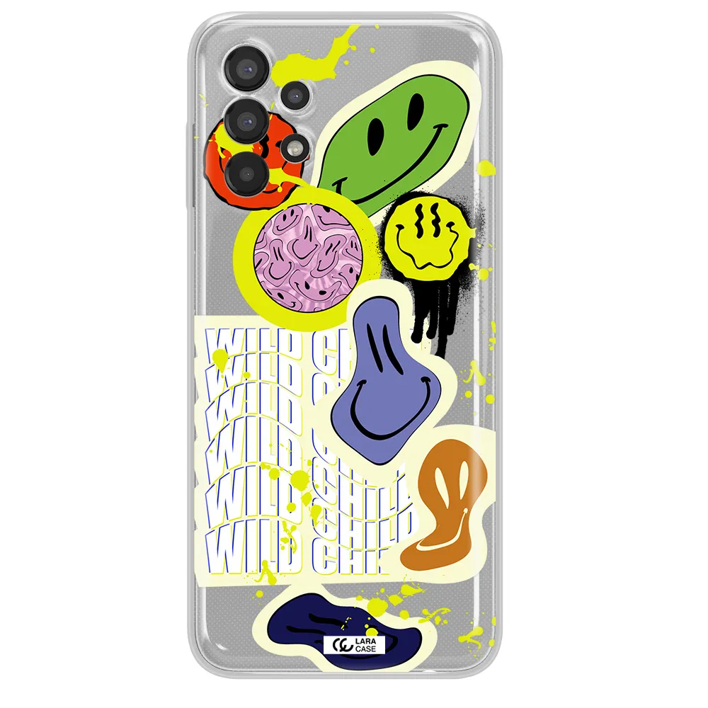 Colorful Emojis Samsung A13 Clear TPU Case