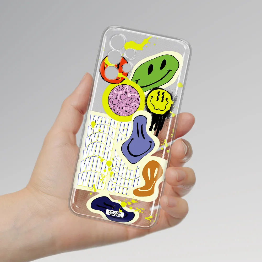 Colorful Emojis Samsung A13 Clear TPU Case