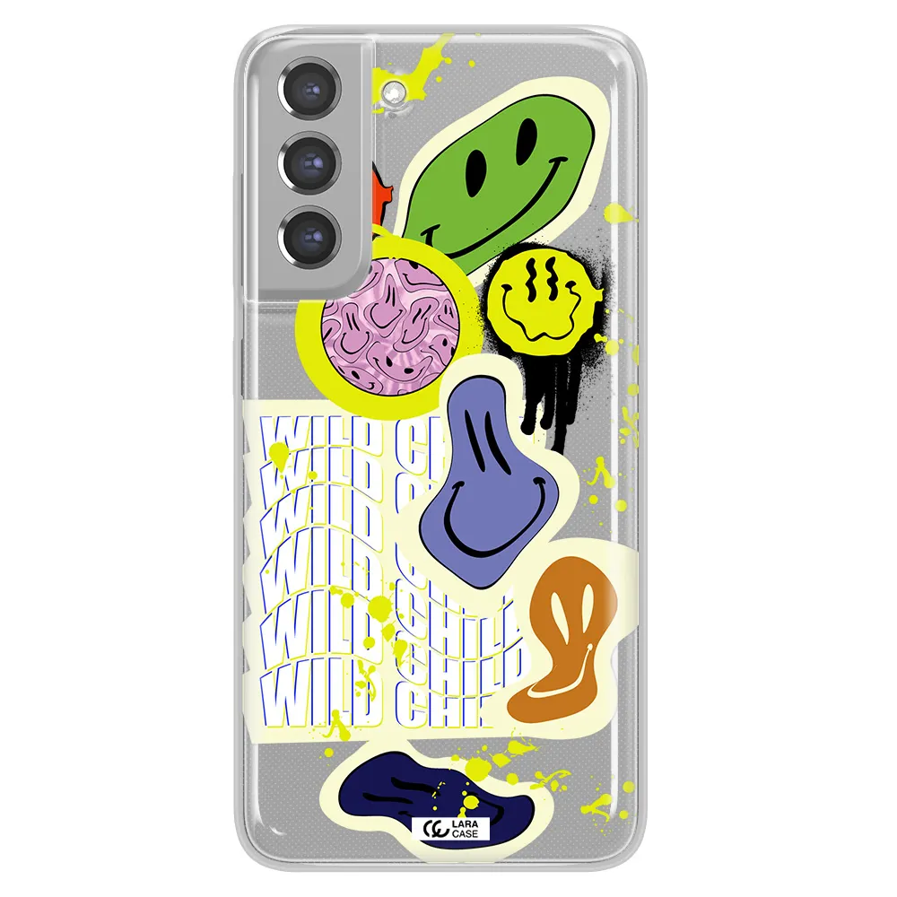 Colorful Emojis Samsung A21 Fe Clear TPU Case