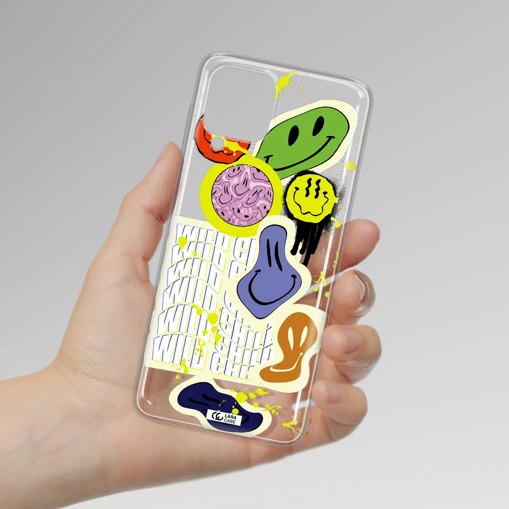 Colorful Emojis Samsung A22 4g Clear TPU Case