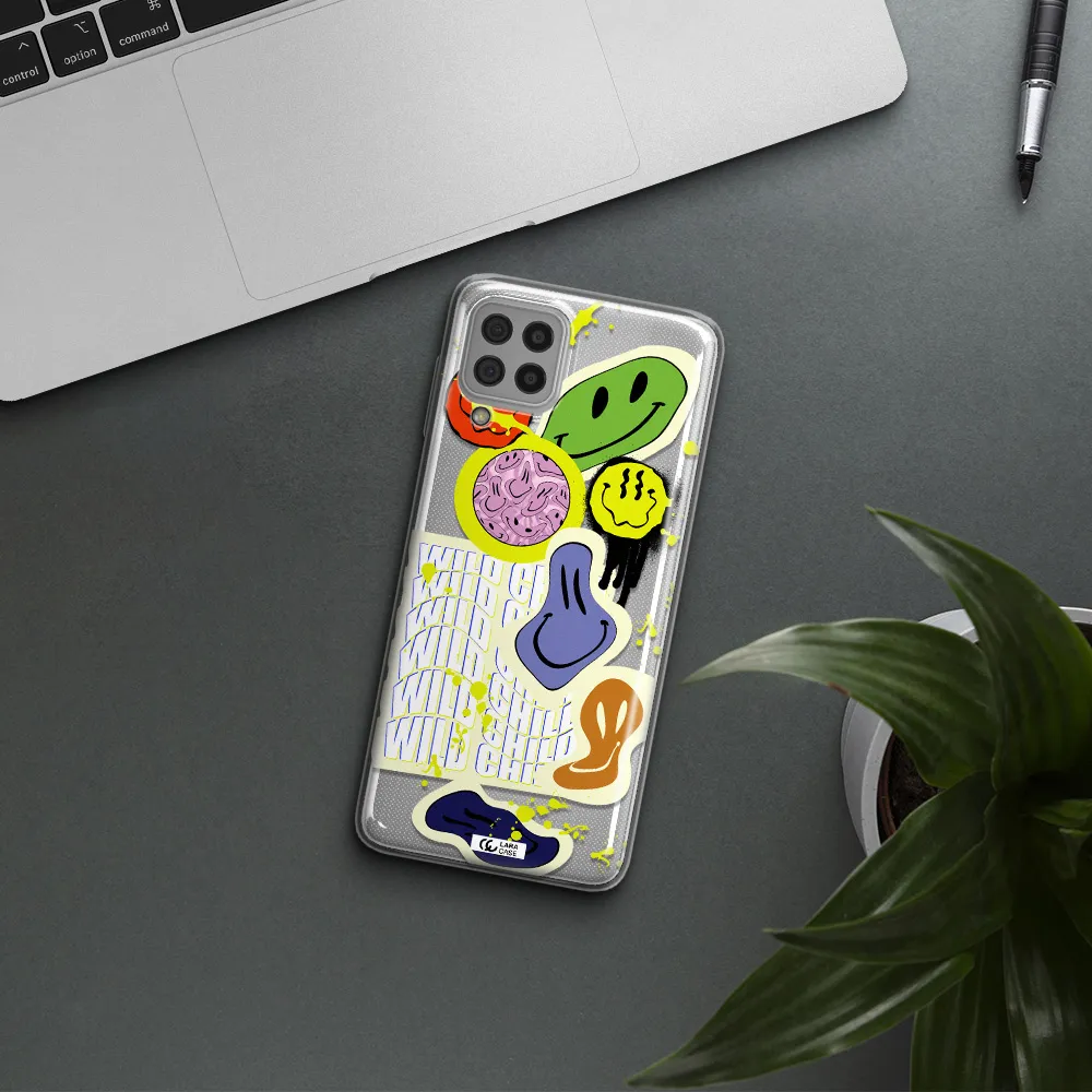 Colorful Emojis Samsung A22 4g Clear TPU Case