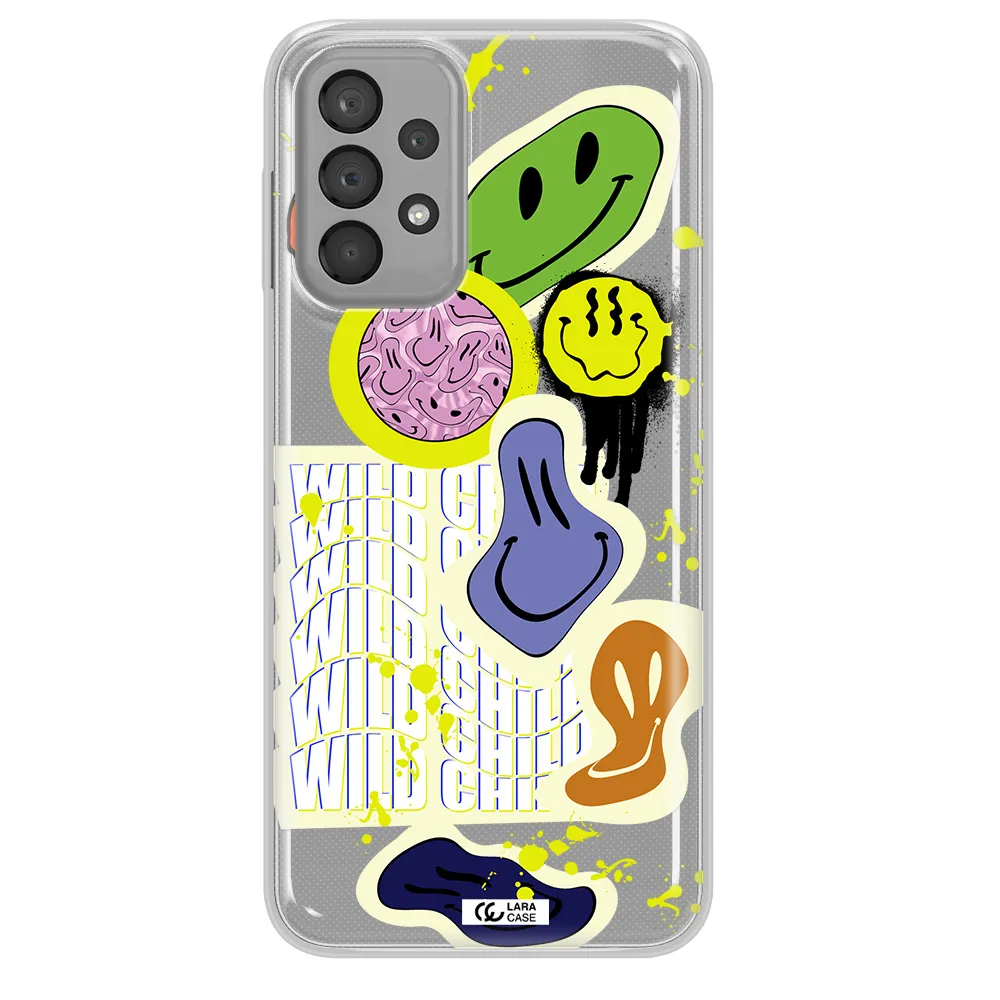 Colorful Emojis Samsung A23 Clear TPU Case