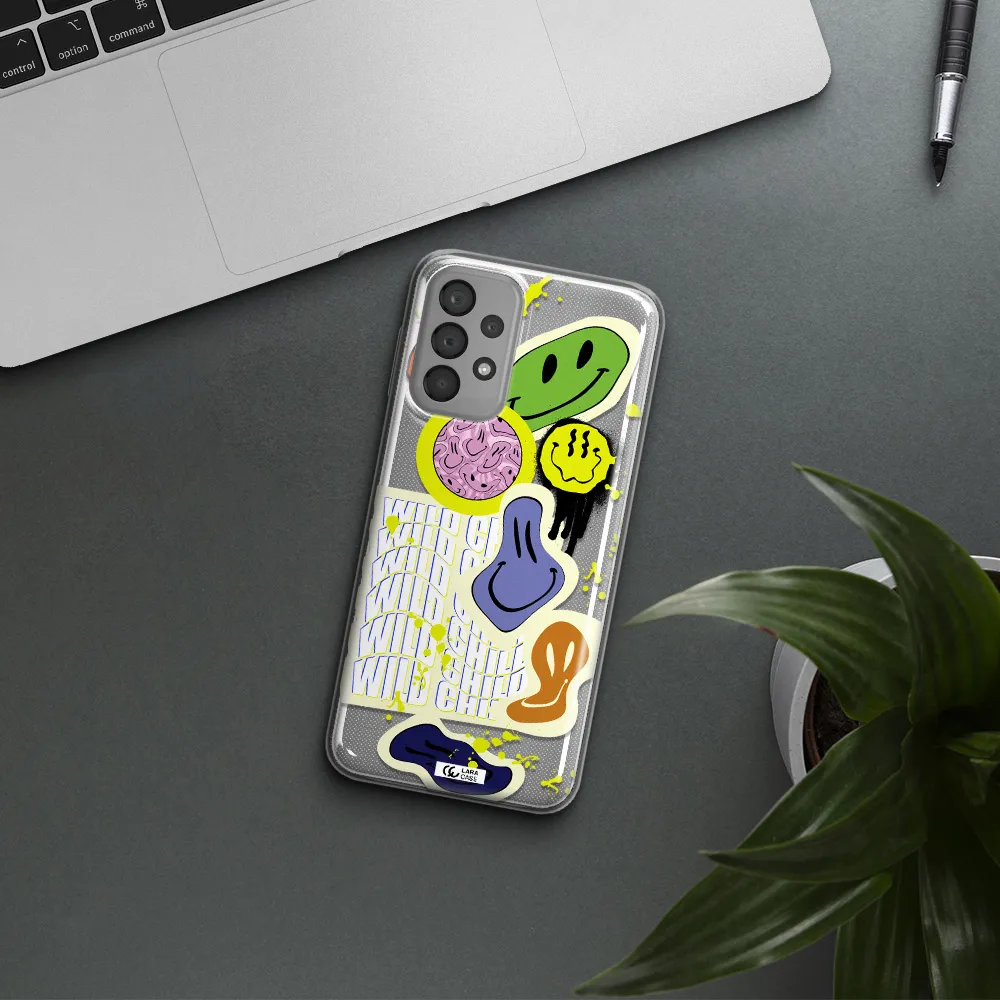 Colorful Emojis Samsung A23 Clear TPU Case