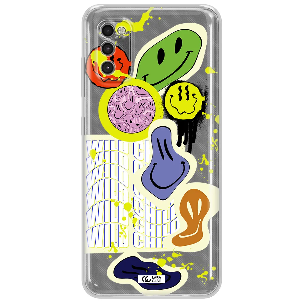 Colorful Emojis Samsung A41 Clear Tpu Case