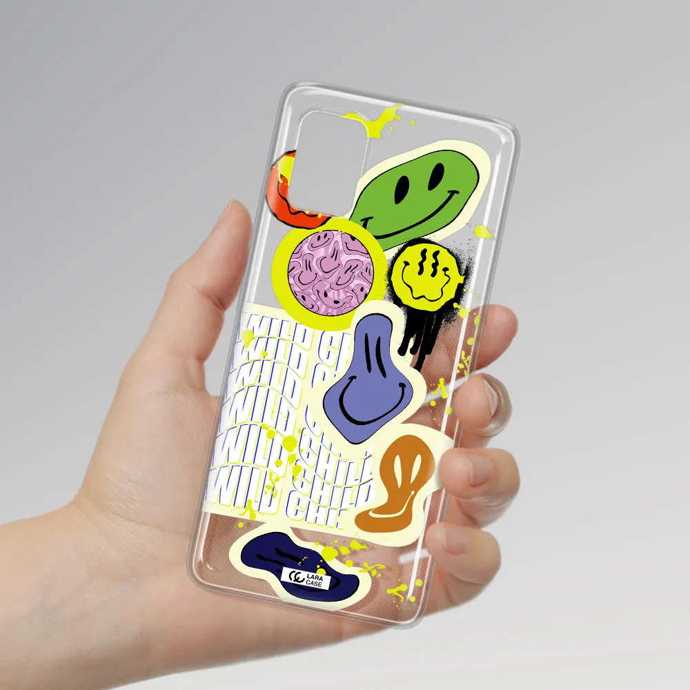 Colorful Emojis Samsung A51 Clear TPU Case