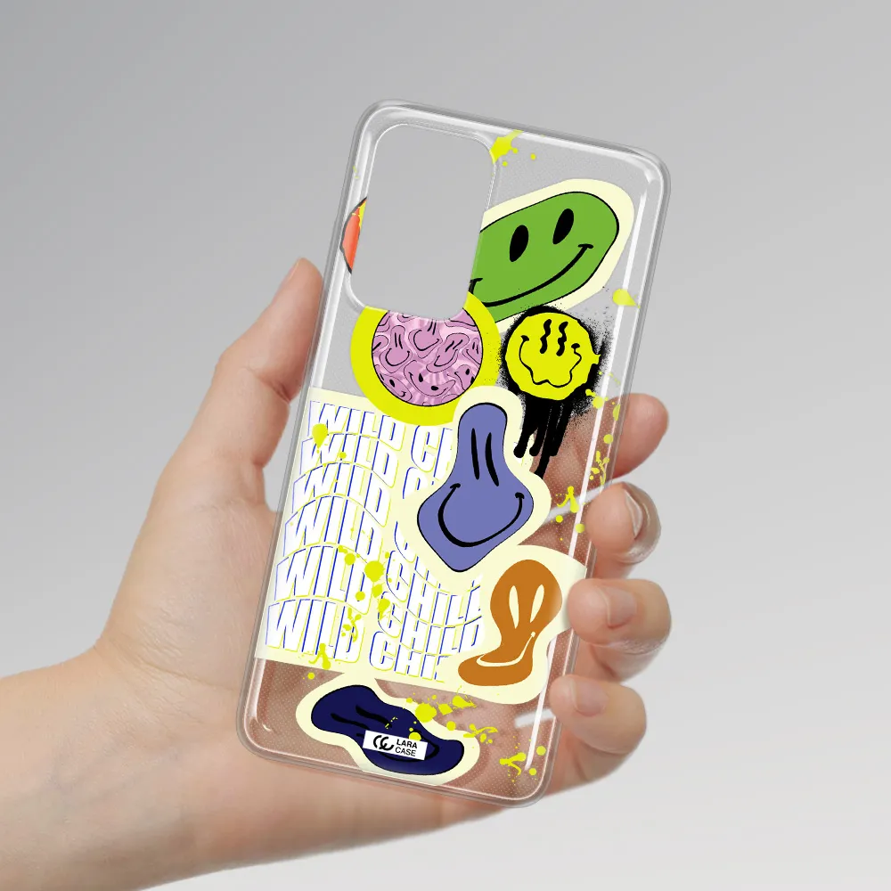 Colorful Emojis Samsung A52 Clear TPU Case