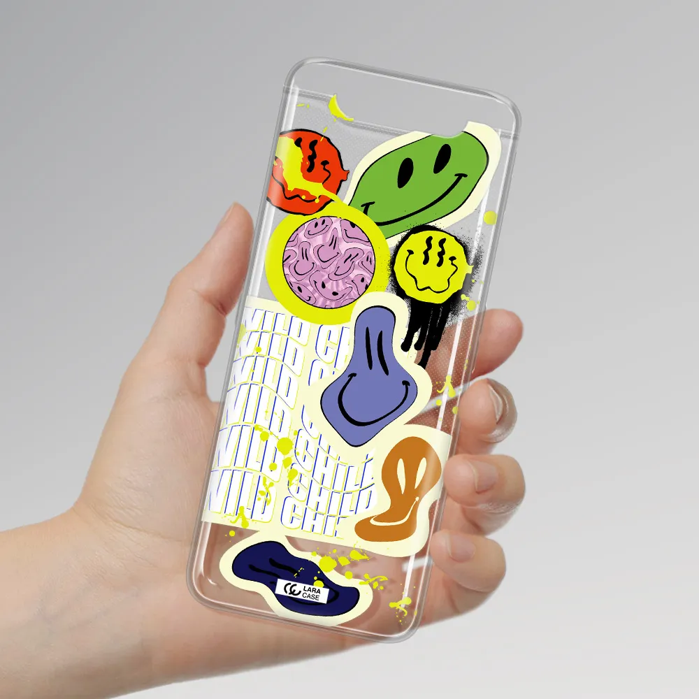 Colorful Emojis Samsung A80 Clear TPU Case