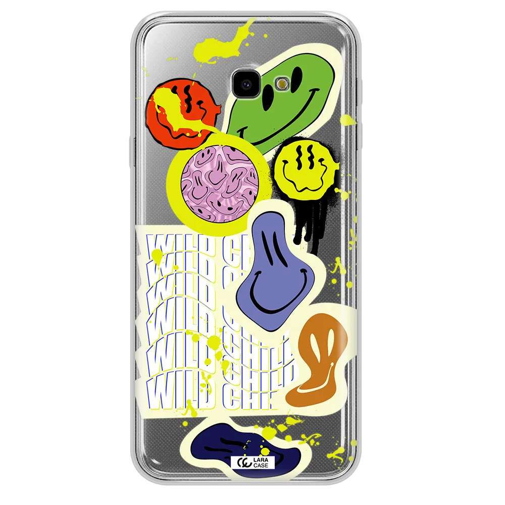 Colorful Emojis Samsung J4 Plus Clear TPU Case