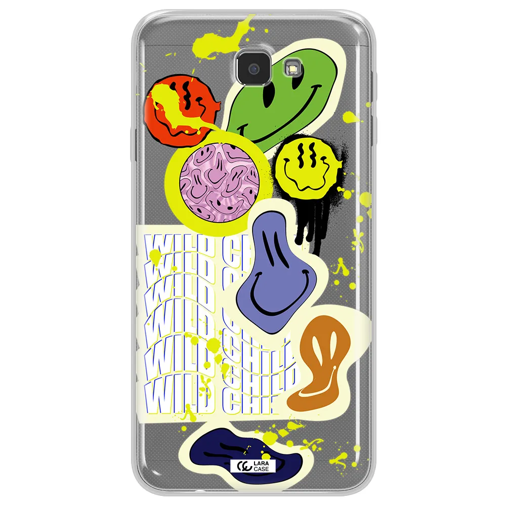 Colorful Emojis Samsung J7 Prim Clear TPU Case