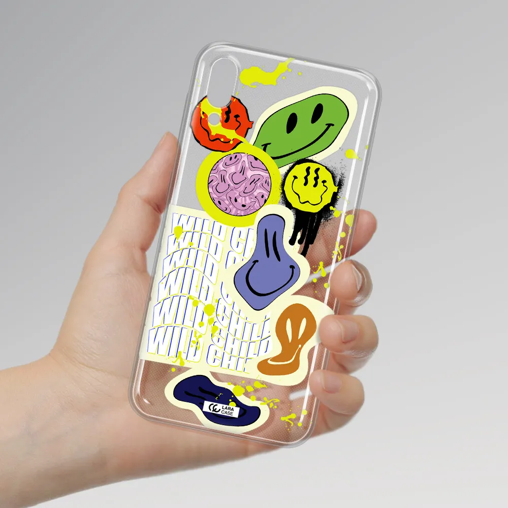 Colorful Emojis Samsung M10 Clear TPU Case