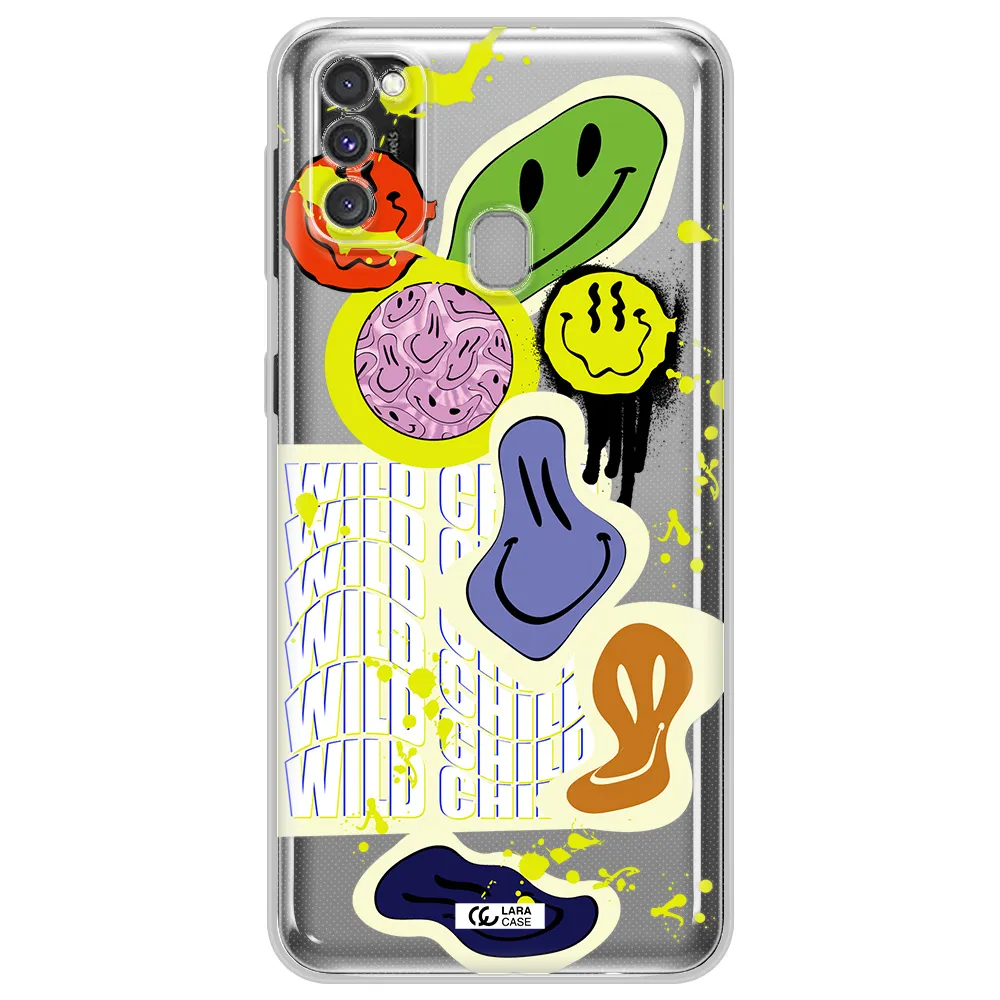 Colorful Emojis Samsung M30S Clear TPU Case