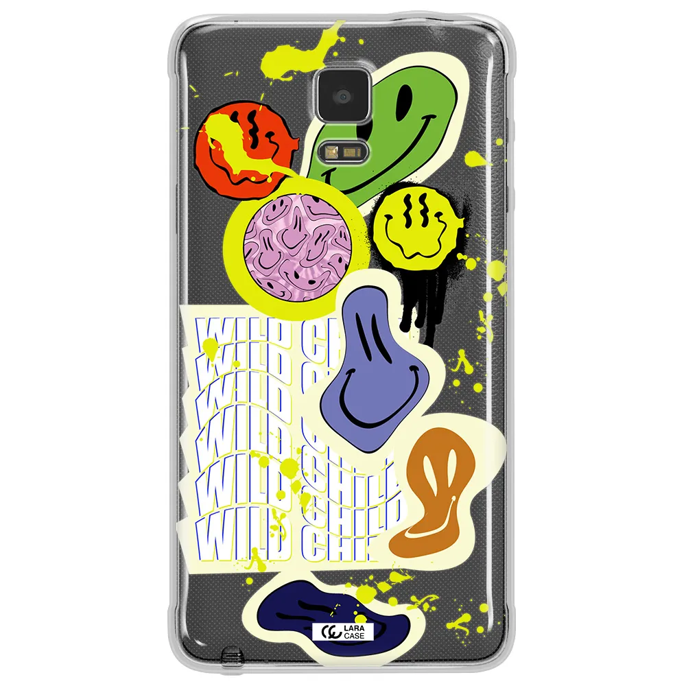 Colorful Emojis Samsung Note 4 Clear TPU Case