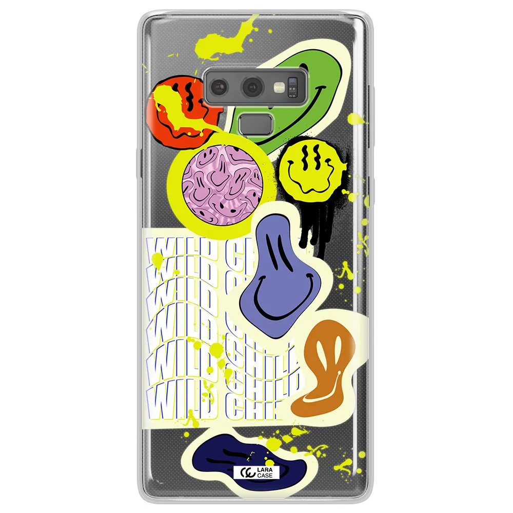 Colorful Emojis Samsung Note 9 Clear TPU Case