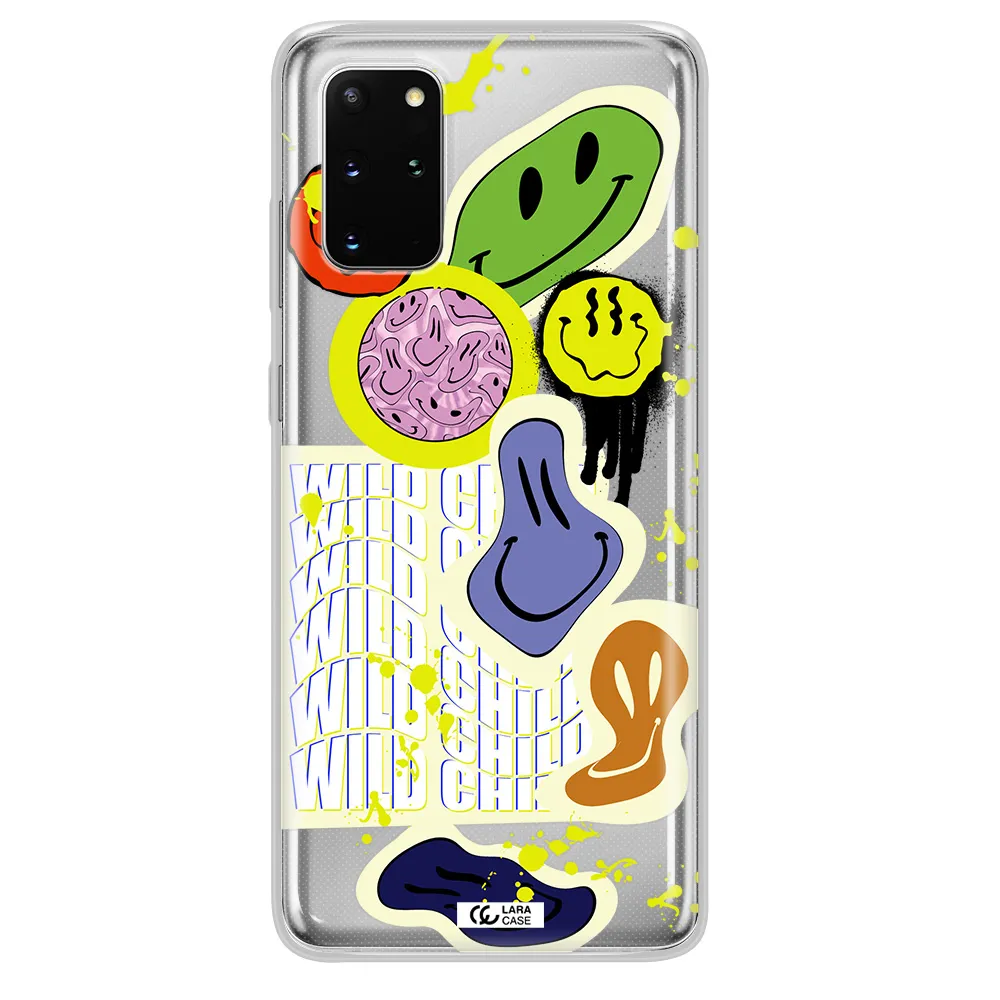 Colorful Emojis Samsung S 20 Plus Clear TPU Case