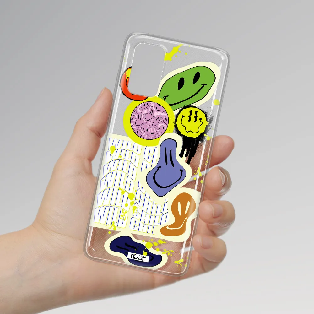 Colorful Emojis Samsung S 20 Plus Clear TPU Case