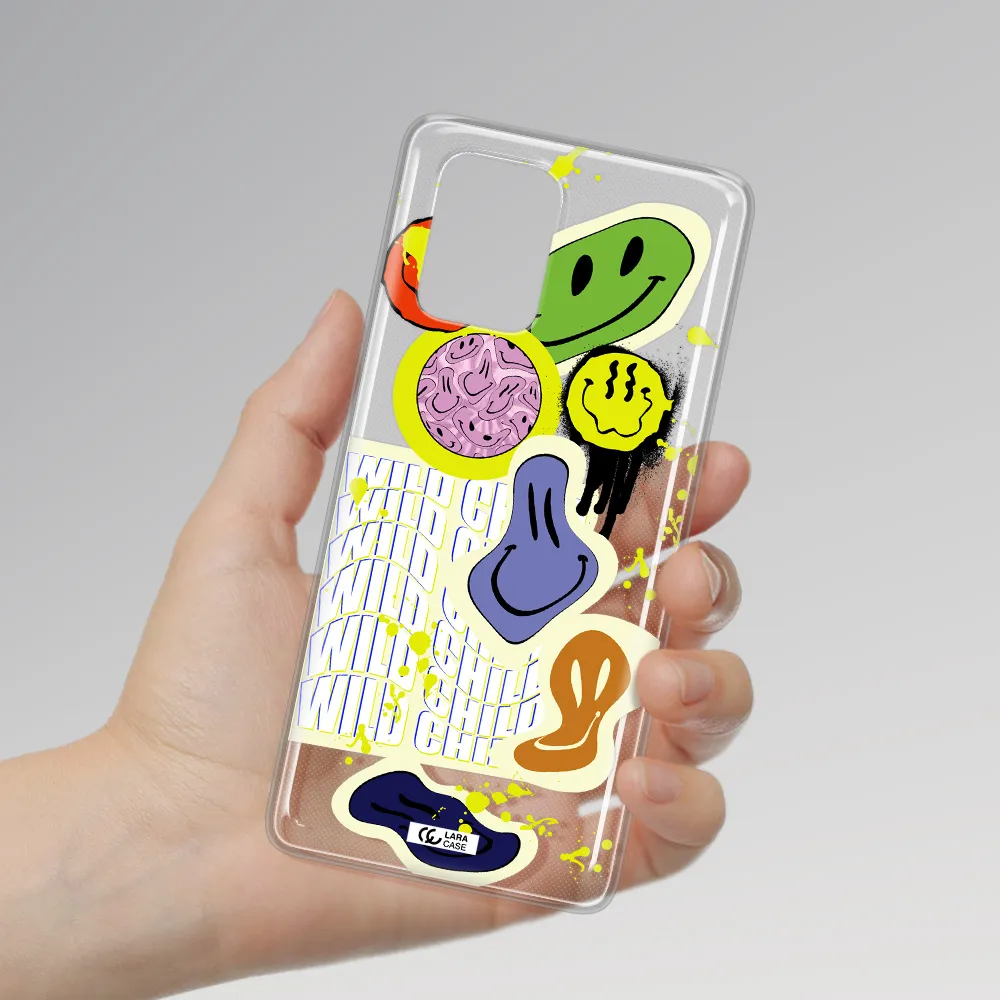 Colorful Emojis Samsung S10 Lite Clear TPU Case