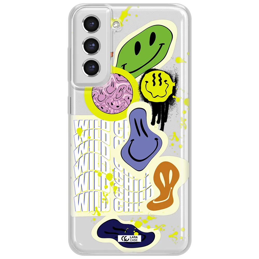 Colorful Emojis Samsung S21 Fe Clear Tpu Case