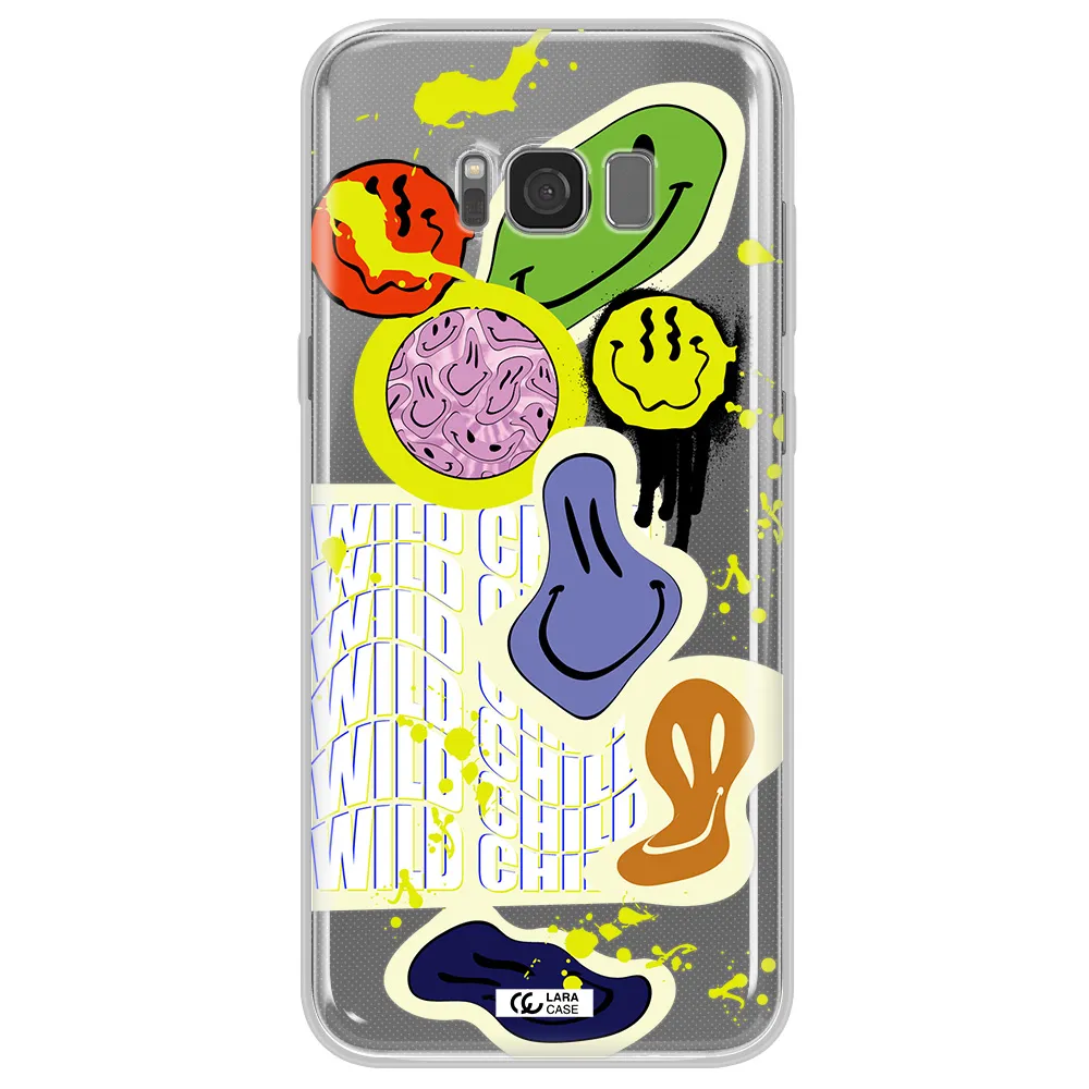 Colorful Emojis Samsung S8 Plus Clear TPU Case