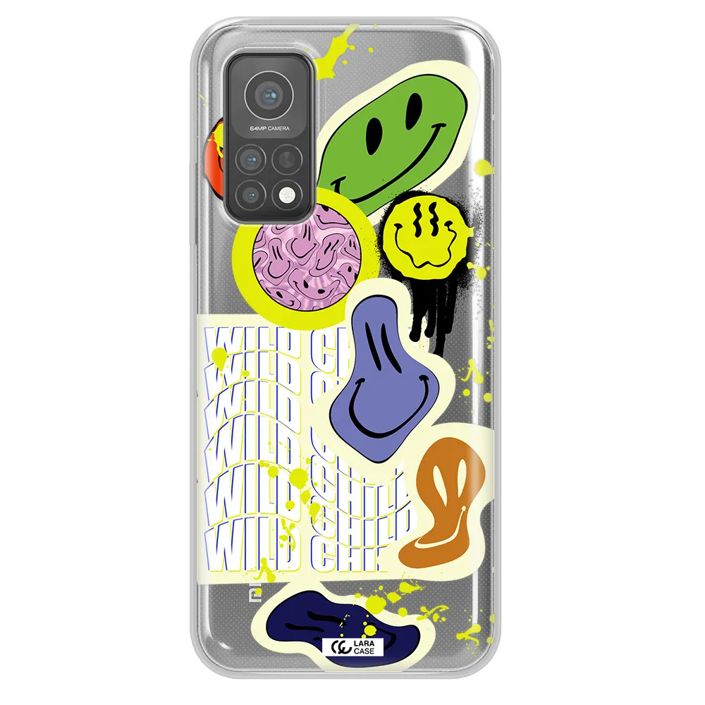 Colorful Emojis Xiaomi Mi 10 T Pro Clear TPU Case
