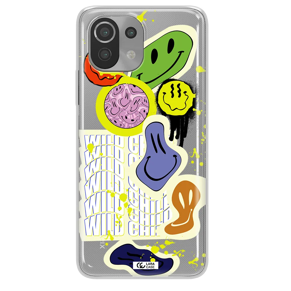 Colorful Emojis Xiaomi Mi 11 Lite Clear TPU Case