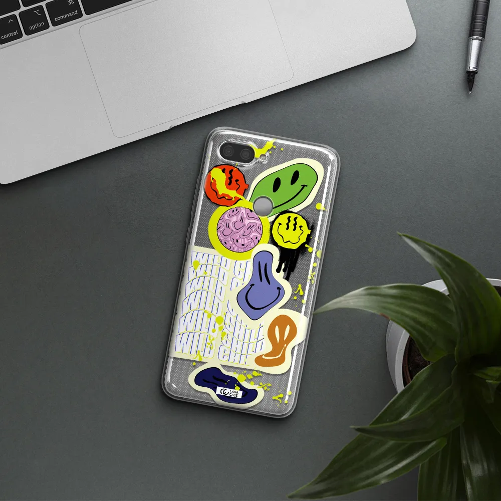 Colorful Emojis Xiaomi Mi 8 Lite Clear TPU Case