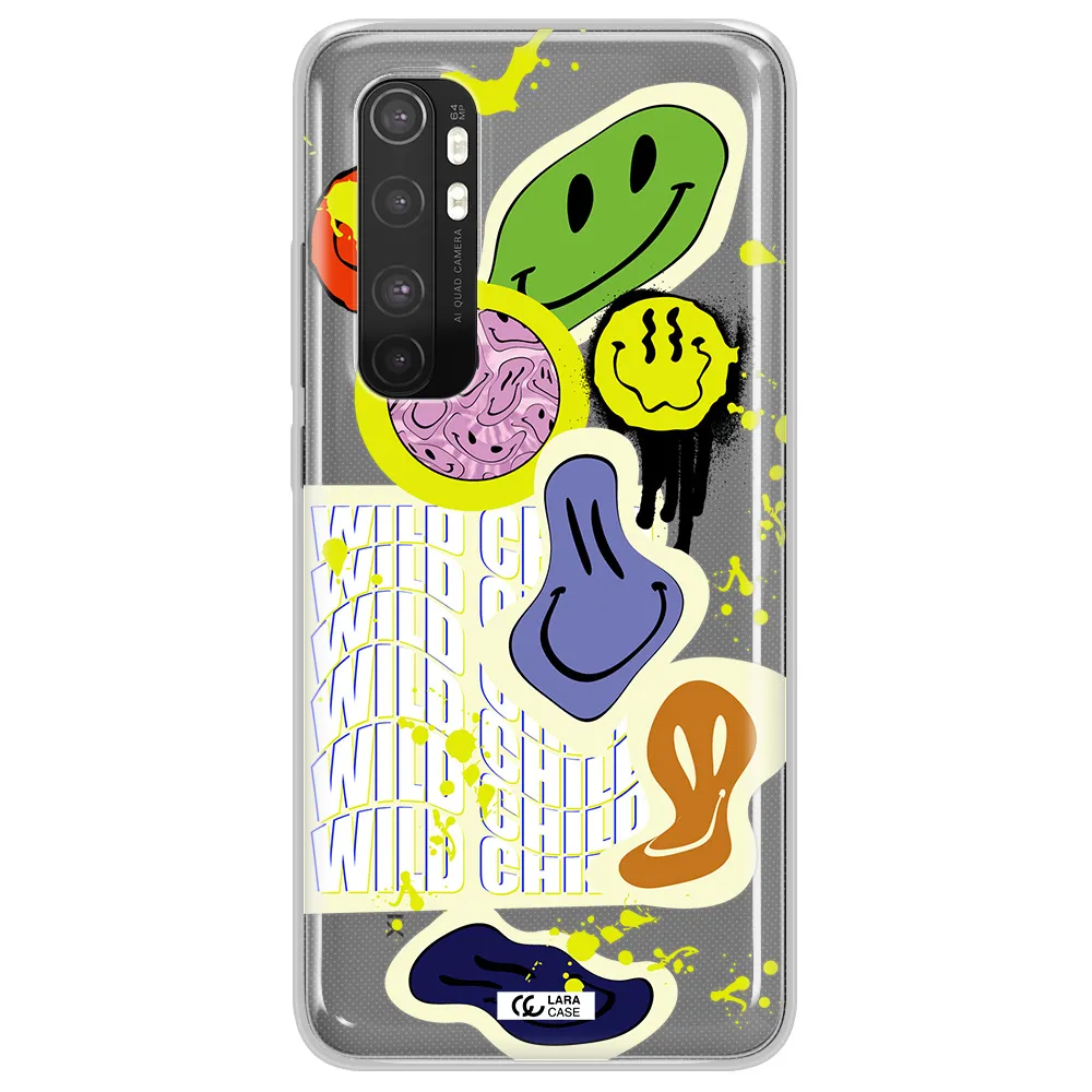 Colorful Emojis Xiaomi Mi Note 10 Lite Clear TPU Case