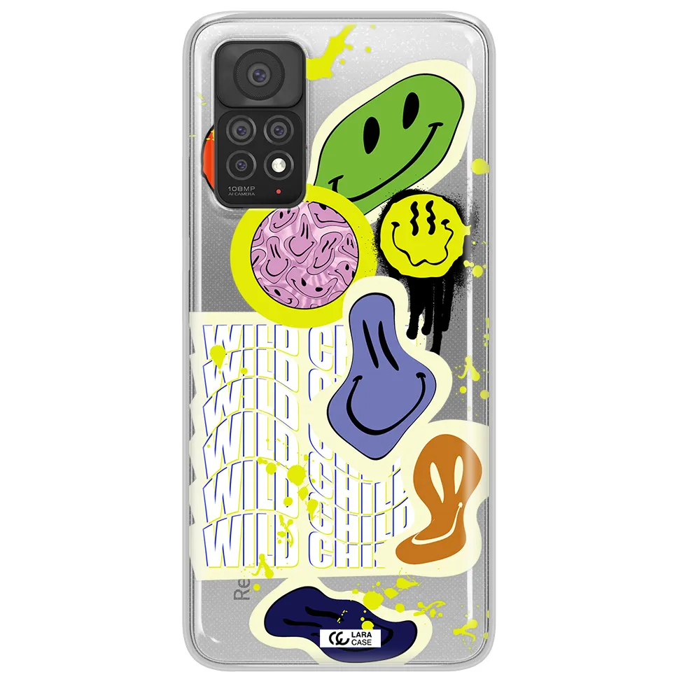 Colorful Emojis Xiaomi Note 11 Pro Clear TPU Case