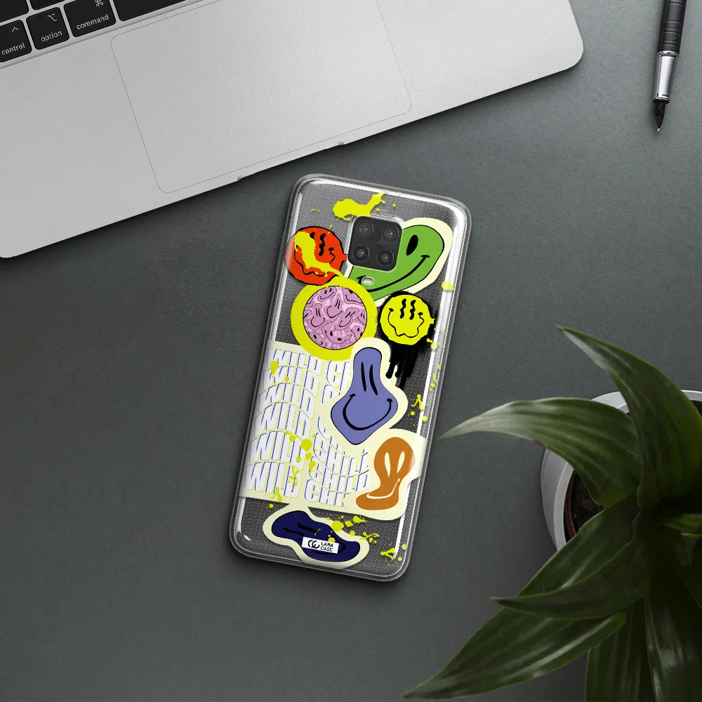 Colorful Emojis Xiaomi Note 9 Pro Clear TPU Case