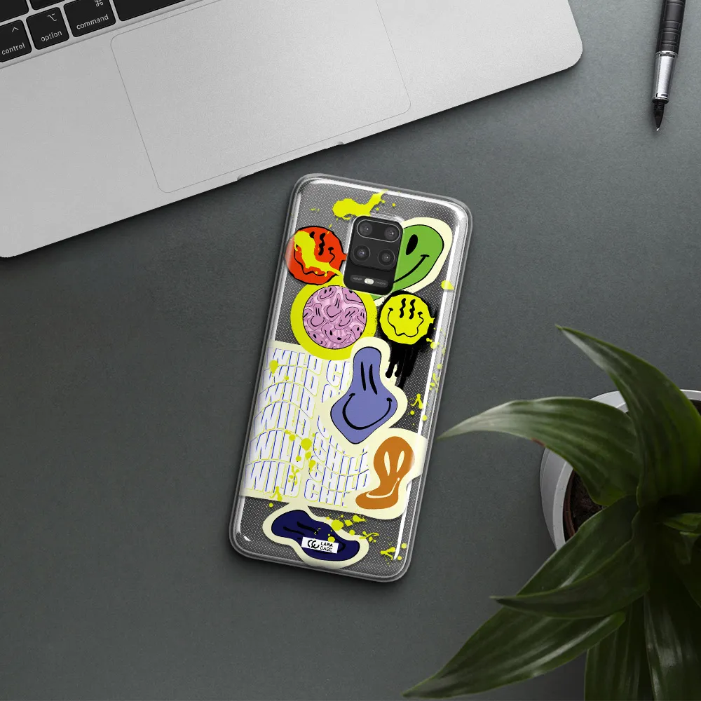 Colorful Emojis Xiaomi Note 9S Clear TPU Case