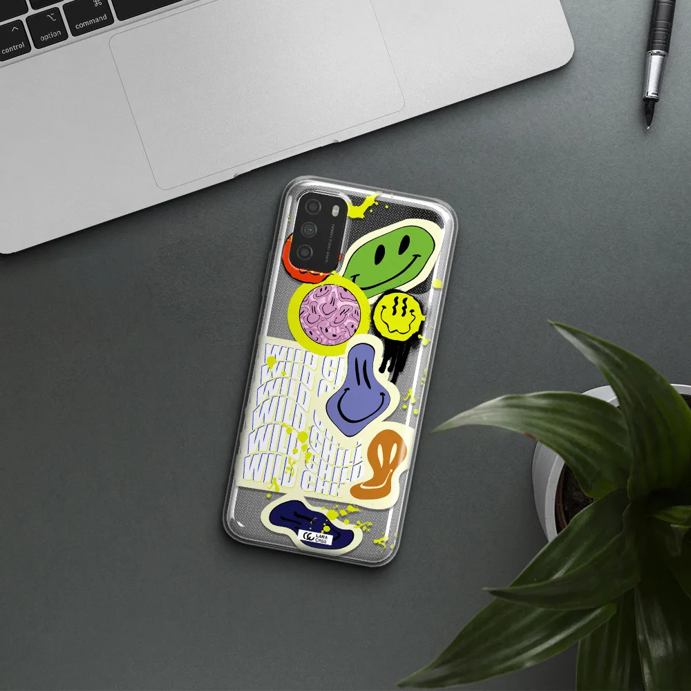 Colorful Emojis Xiaomi Poco M3 Clear TPU Case