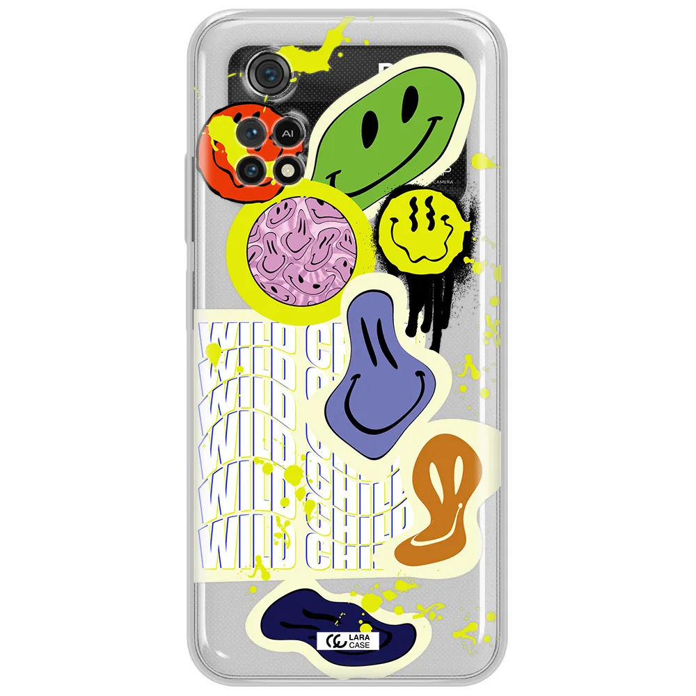Colorful Emojis Xiaomi Poco M4 Pro 4G Clear Tpu Case